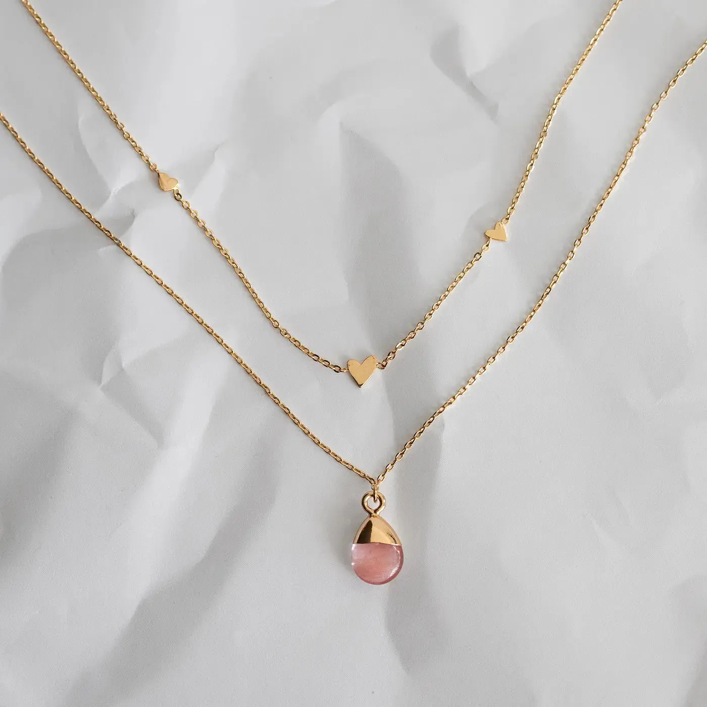 3 small hearts necklace