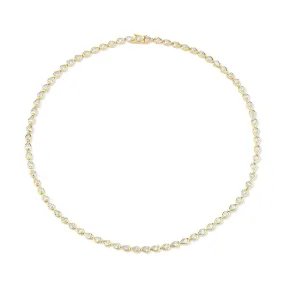 BEZELED PEAR SHAPED DIAMOND CHOKER
