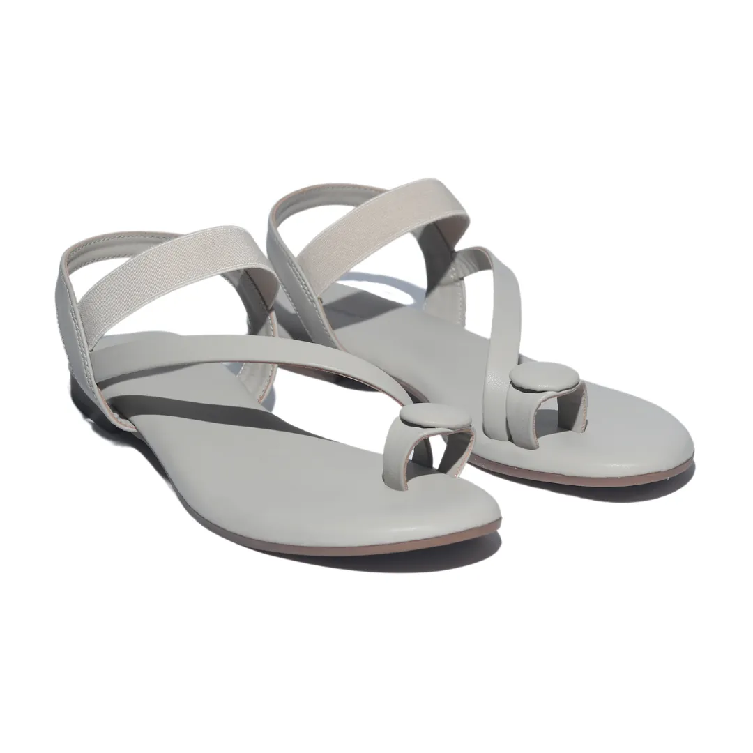 Grey Toe-Ring Sandals