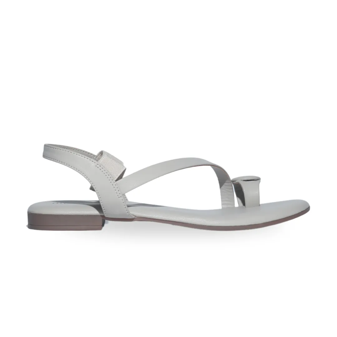 Grey Toe-Ring Sandals