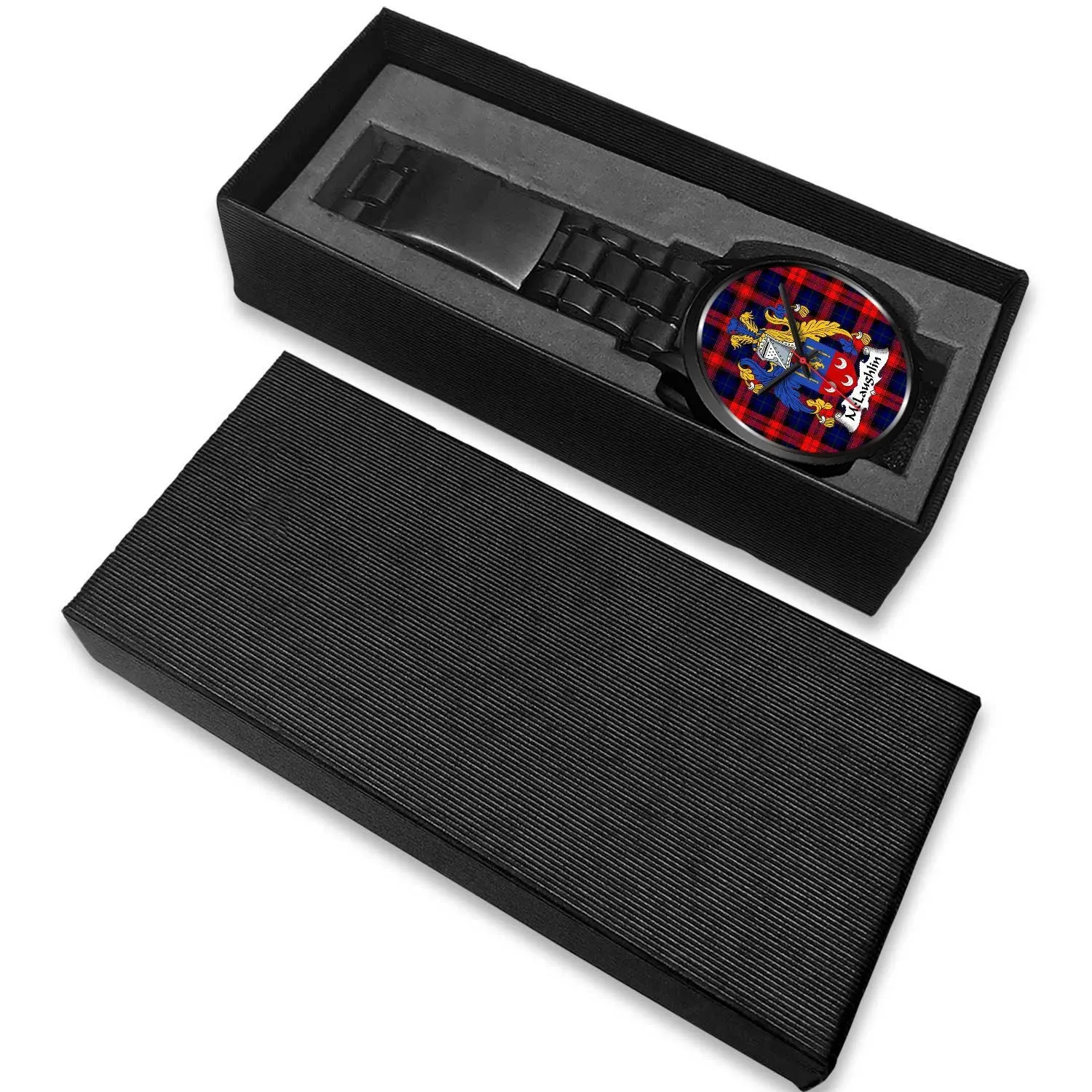 McLaughlin Clan Badge Tartan Black Watch
