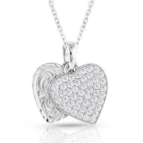 Montana Silversmiths Country Charm Crystal Love Necklace