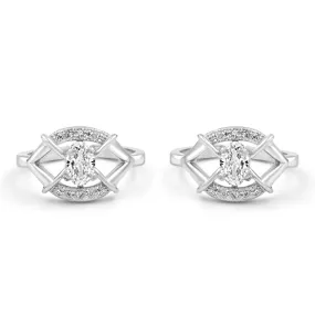 Zarkan Eye To Eye Silver Toe Rings