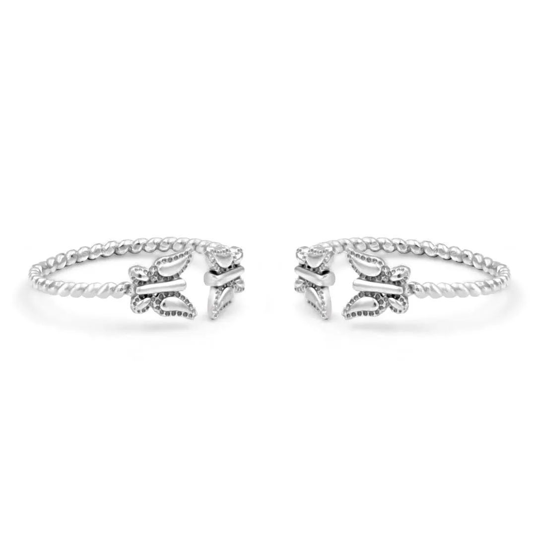 Zarkan Pair Perfection Silver Toe Rings